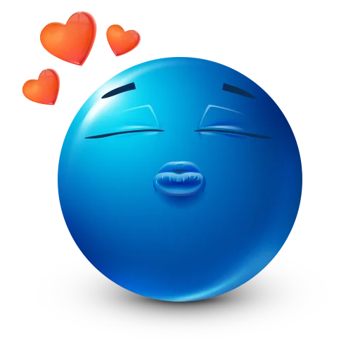😘 Стикер «Blue faces» для Telegram