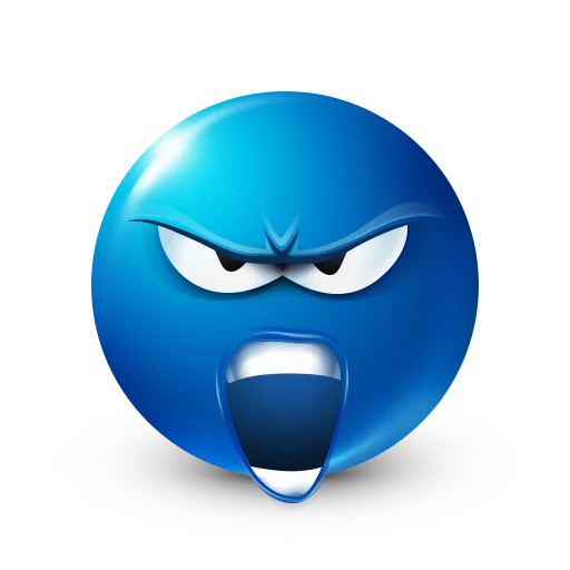 😤 Стикер «Blue faces» для Telegram