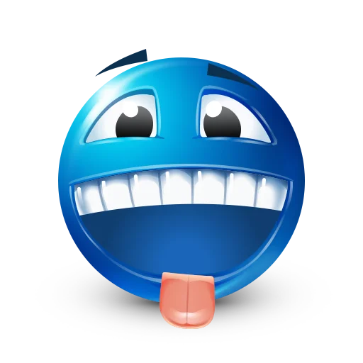 😜 Стикер «Blue faces» для Telegram