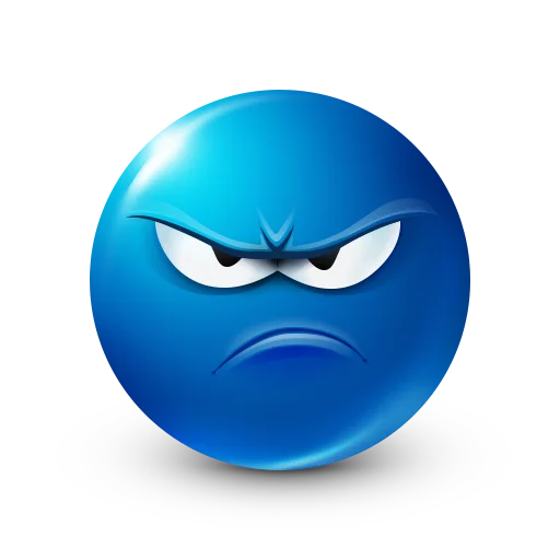 ☹️ Стикер «Blue faces» для Telegram