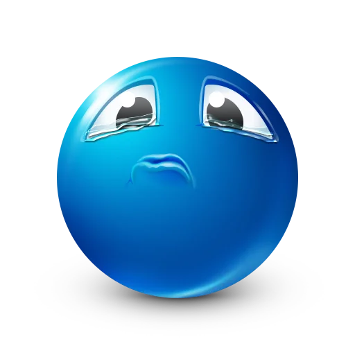 😥 Стикер «Blue faces» для Telegram