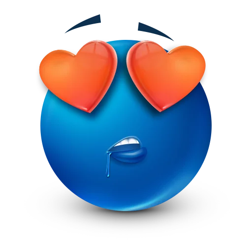 😍 Стикер «Blue faces» для Telegram