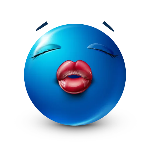 💋 Стикер «Blue faces» для Telegram