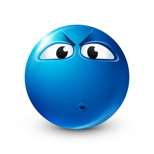 🤨 Стикер «Blue faces» для Telegram