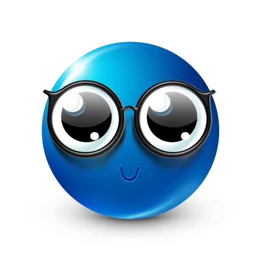 🤓 Стикер «Blue faces» для Telegram