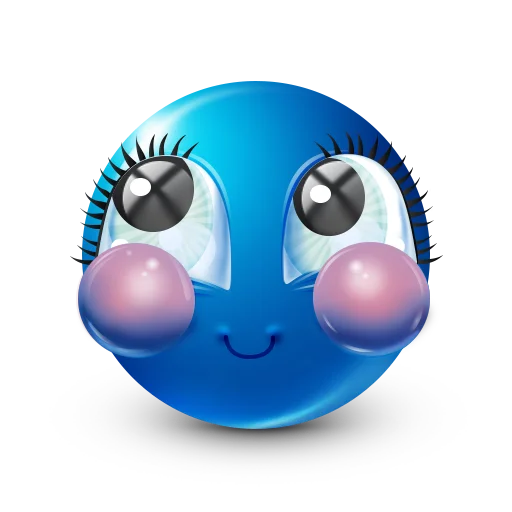 😊 Стикер «Blue faces» для Telegram
