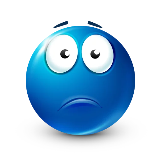 😶 Стикер «Blue faces» для Telegram