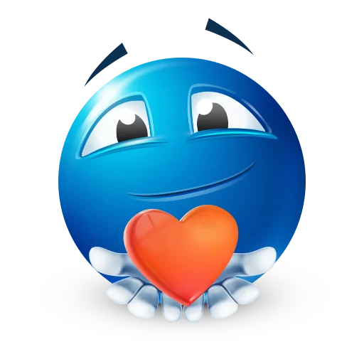❤️ Стикер «Blue faces» для Telegram