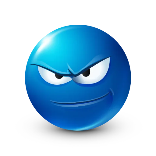 😠 Стикер «Blue faces» для Telegram