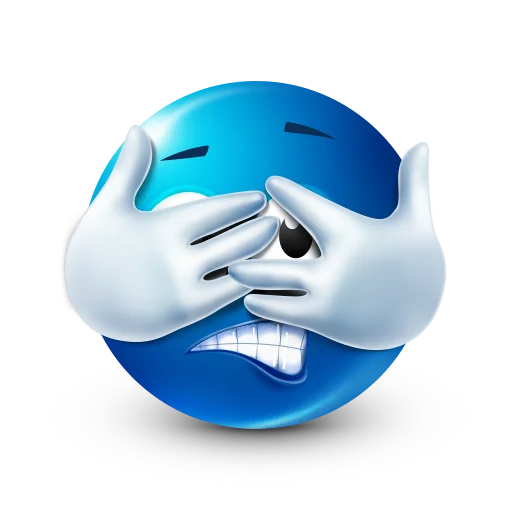 😱 Стикер «Blue faces» для Telegram