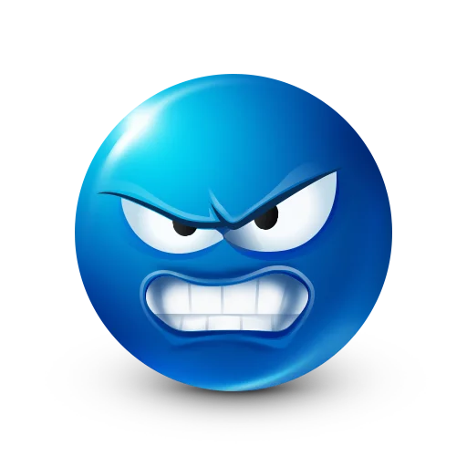 😖 Стикер «Blue faces» для Telegram