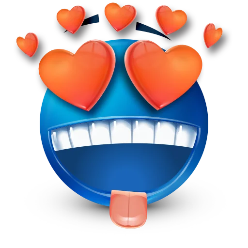 ❤️ Стикер «Blue faces» для Telegram