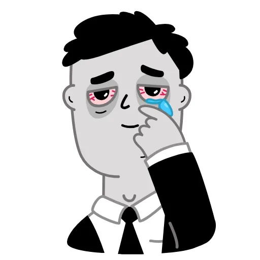 Стикерпак Tired Person для Telegram