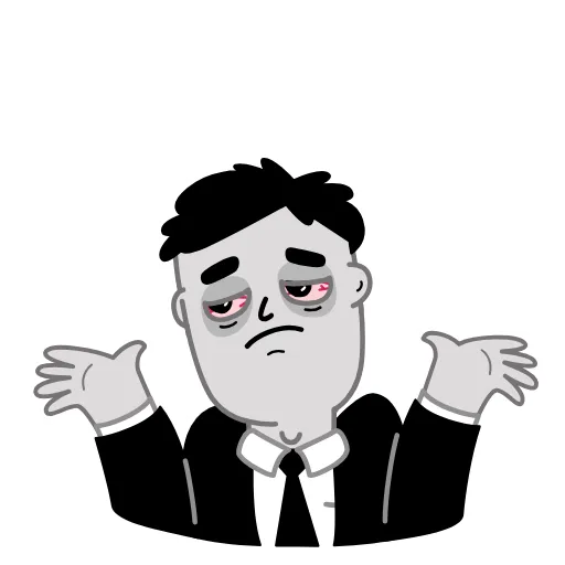 🤷 Стикер «Tired Person» для Telegram