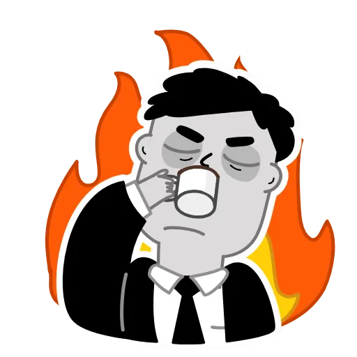 ☕️ Стикер «Tired Person» для Telegram