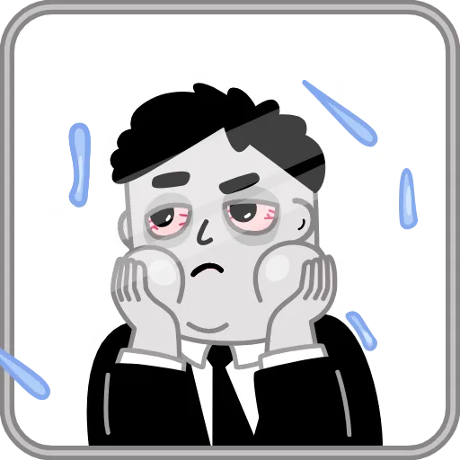 🙄 Стикер «Tired Person» для Telegram