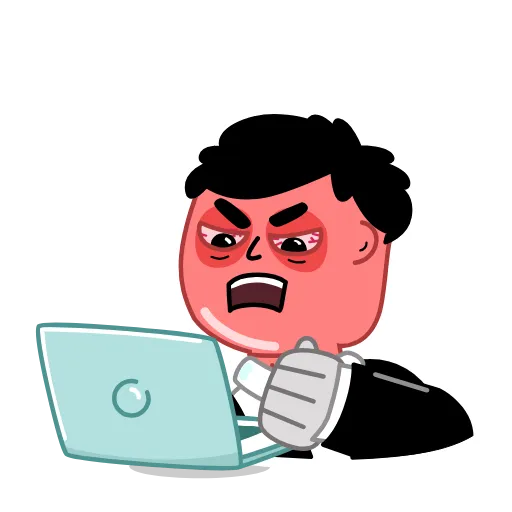 😡 Стикер «Tired Person» для Telegram