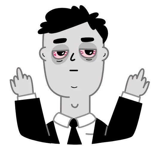 🖕 Стикер «Tired Person» для Telegram
