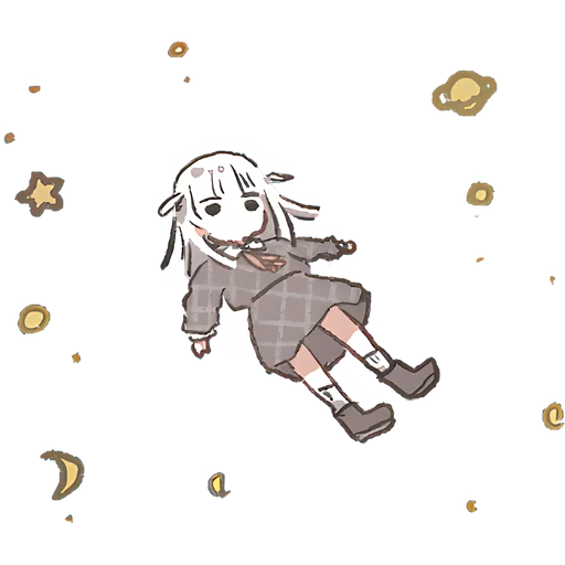 😔 Стикер «Веслопола-тян 2» для Telegram