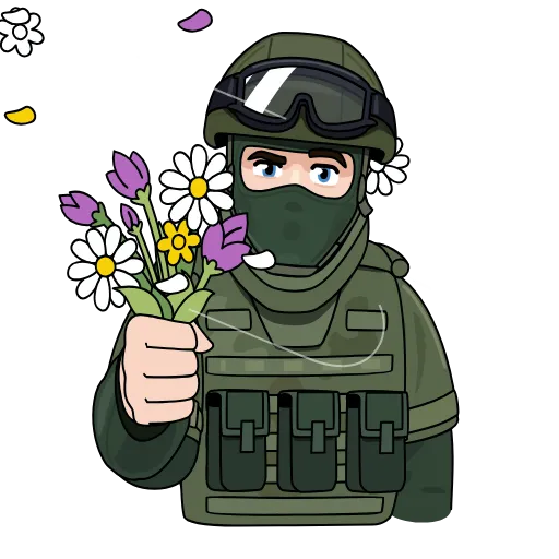 💐 Стикер «Вежливые люди» для Telegram
