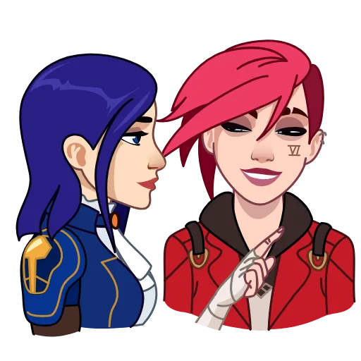 😘 Эмодзи «Vi & Caitlyn» для Telegram