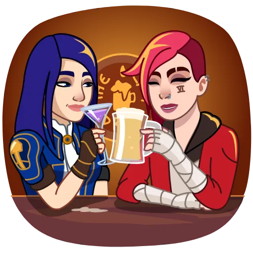 🍷 Эмодзи «Vi & Caitlyn» для Telegram