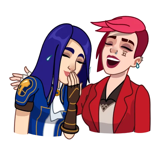 Эмодзи Vi &amp; Caitlyn для Telegram — скачать