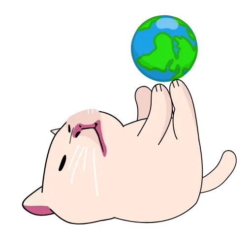 🌎 Стикер «Vibe cat made» для Telegram