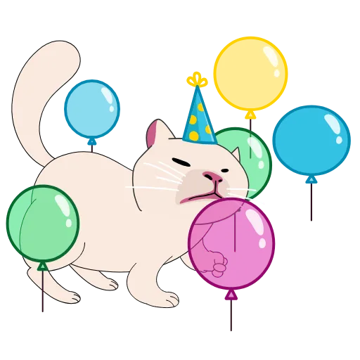 🥳 Стикер «Vibe cat made» для Telegram