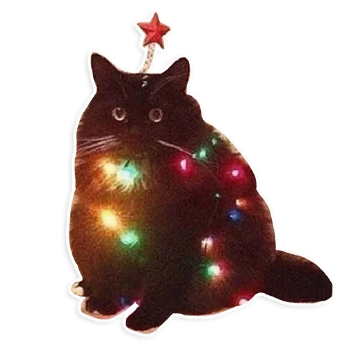 🎄 Стикер «Cat Vibes» для Telegram