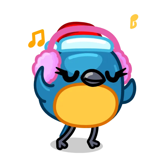 🎶 Стикер «vibin&; to music» для Telegram