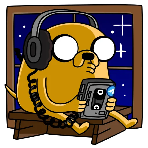 🎧 Стикер «vibin&; to music» для Telegram