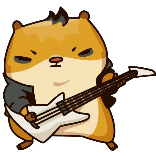 🎸 Стикер «vibin&; to music» для Telegram