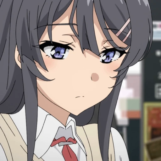 😕 Стикер «Mai Sakurajima» для Telegram