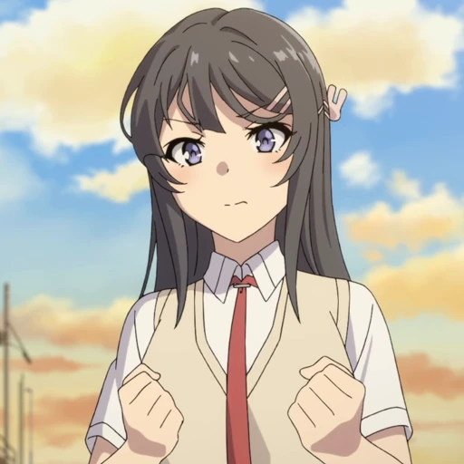 😠 Стикер «Mai Sakurajima» для Telegram