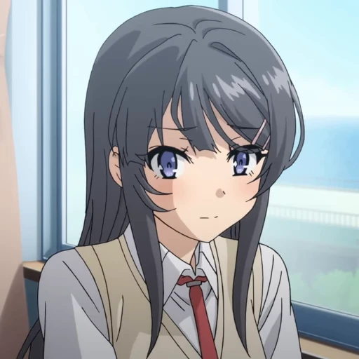 😕 Стикер «Mai Sakurajima» для Telegram