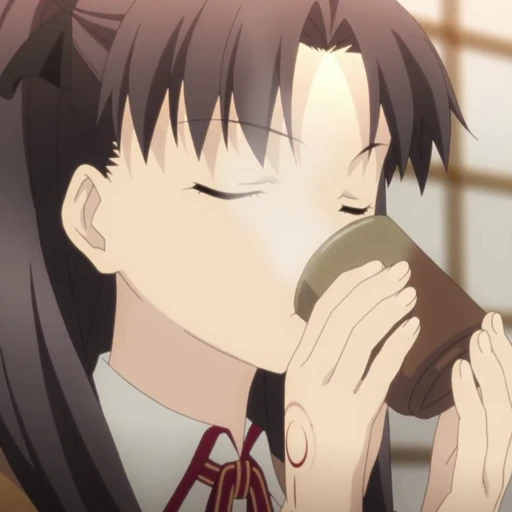 🍵 Стикер «Rin Tohsaka Рин Тосака» для Telegram