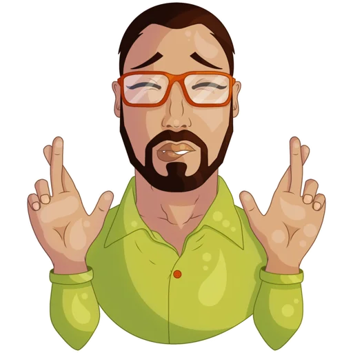 🤞 Стикер «Developer Victor» для Telegram