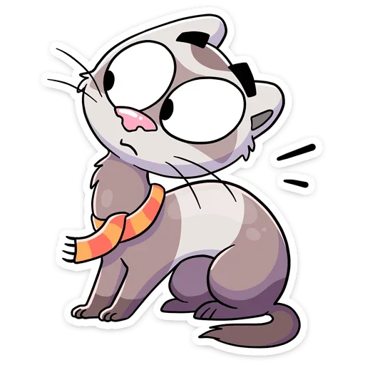 🙈 Стикер «Пушист, хитёр, кусач и быстр — хорёк Винс&;» для Telegram