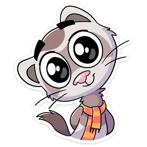 😊 Стикер «Пушист, хитёр, кусач и быстр — хорёк Винс&;» для Telegram