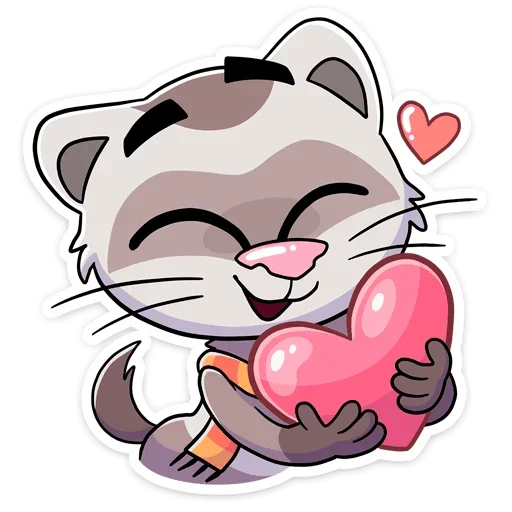 ❤️ Стикер «Пушист, хитёр, кусач и быстр — хорёк Винс&;» для Telegram