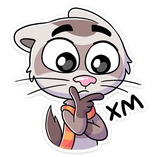 🤔 Стикер «Пушист, хитёр, кусач и быстр — хорёк Винс&;» для Telegram