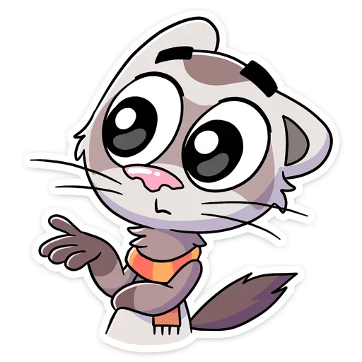 🤨 Стикер «Пушист, хитёр, кусач и быстр — хорёк Винс&;» для Telegram