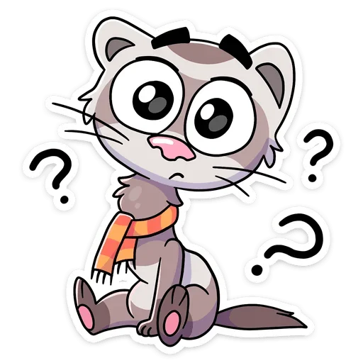 ❓ Стикер «Пушист, хитёр, кусач и быстр — хорёк Винс&;» для Telegram