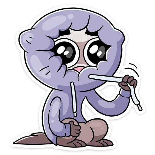 👀 Стикер «Пушист, хитёр, кусач и быстр — хорёк Винс&;» для Telegram