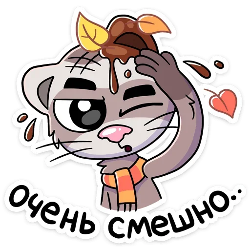😐 Стикер «Пушист, хитёр, кусач и быстр — хорёк Винс&;» для Telegram