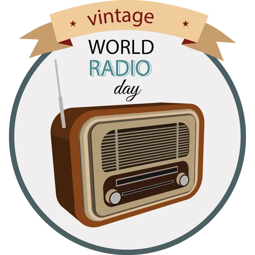 📻 Стикер «Vintage Radio» для Telegram