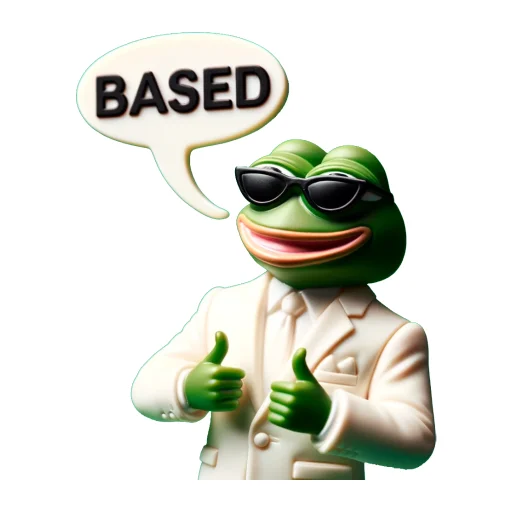 🗿 Стикер «Vinyl Pepes» для Telegram