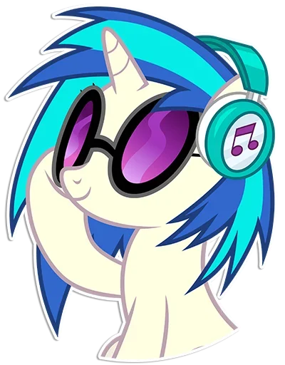 Стикерпак Vinyl Scratch для Telegram