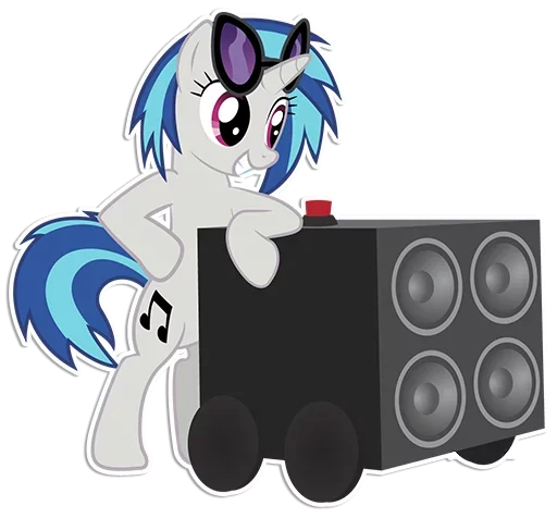 🎼 Стикер «Vinyl Scratch» для Telegram